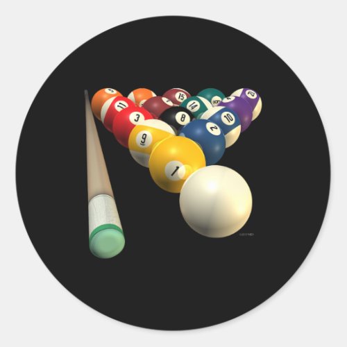 8_ball Pool Team Cool Design For Bar Leagues And T Classic Round Sticker