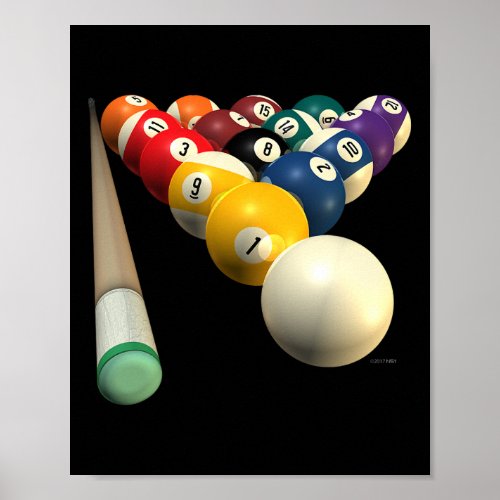 8_ball Pool Team Cool Design For Bar Leagues And T Poster