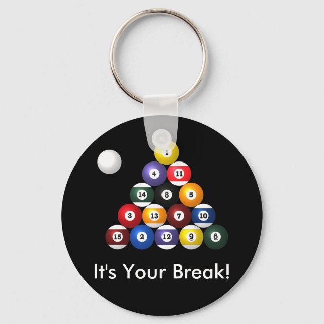 8-ball rack keychain (Front)