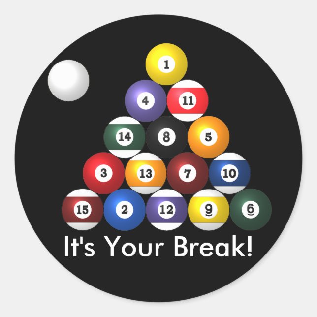 8-ball rack stickers (Front)