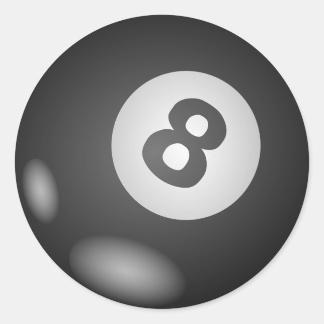 8 Ball Round Stickers (Front)