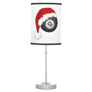 8 Ball Santa hat Funny christmas billiards snooker Table Lamp