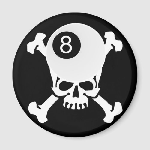 8 ball skull magnet