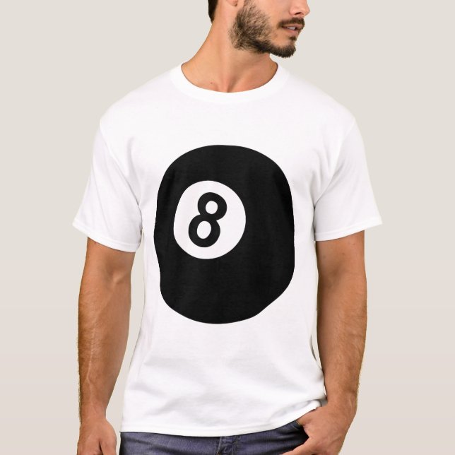 8 Ball Sticker Decal  T-Shirt (Front)