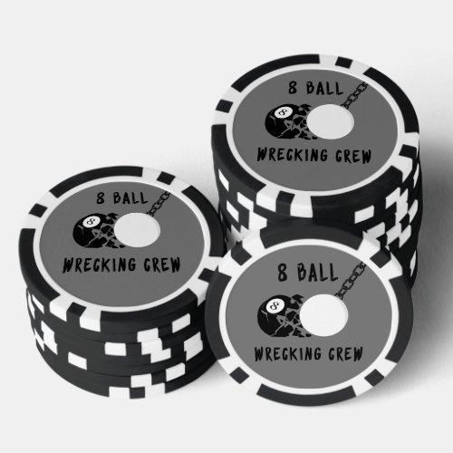 8 Ball Wrecking Crew Poker Chips