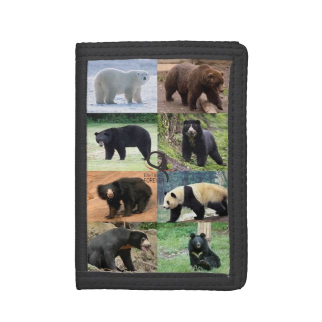 8 bears of the world tri-fold wallet (Front Vertical)