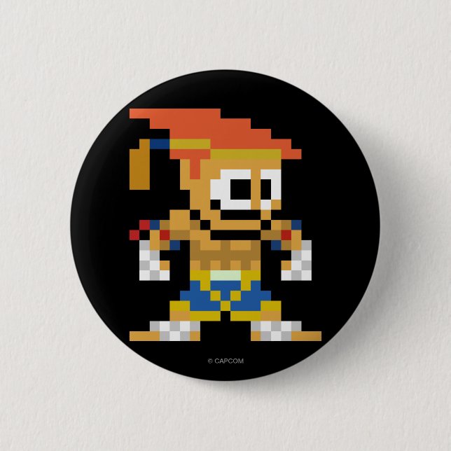 8-Bit Adon Pinback Button (Front)
