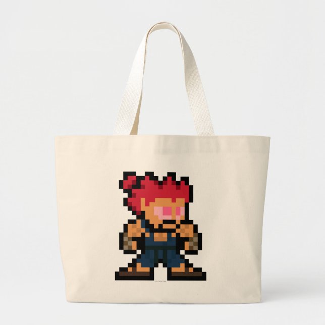 8-Bit Akuma Large Tote Bag (Front)