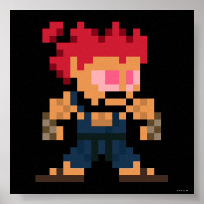 8-Bit Akuma Poster | Zazzle.com