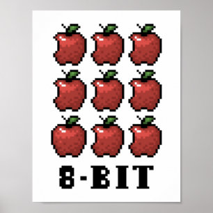 8-Bit Apples Pixel Art Print