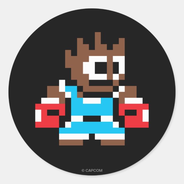 8-Bit Balrog Classic Round Sticker (Front)