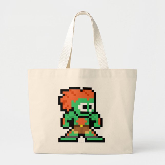 8-Bit Blanka Large Tote Bag (Front)