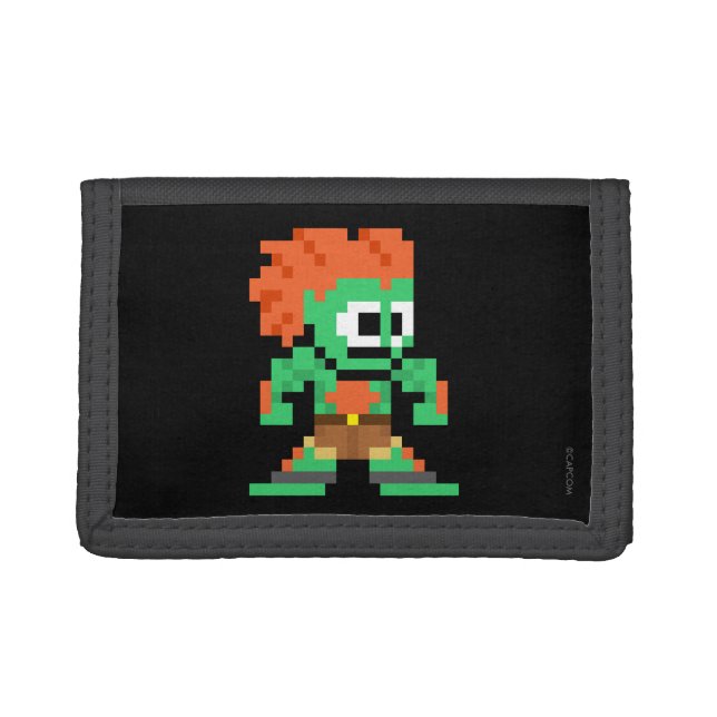 8-Bit Blanka Tri-fold Wallet (Front)