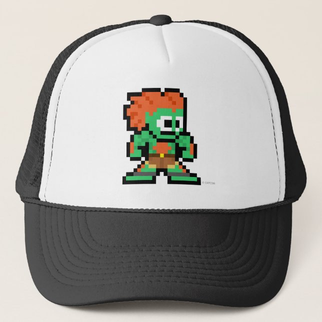 8-Bit Blanka Trucker Hat (Front)