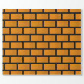 8 Bit Brick Wall Wrapping Paper (Flat)