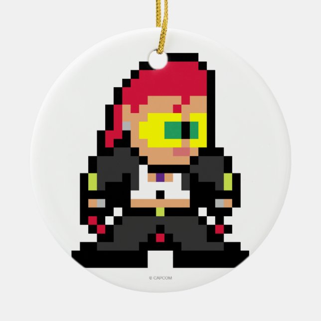 8-Bit C. Viper Ceramic Ornament (Front)