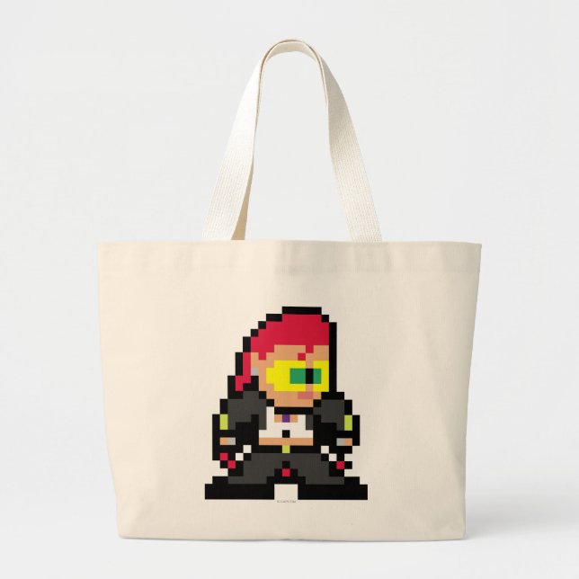 8-Bit C. Viper Large Tote Bag (Front)