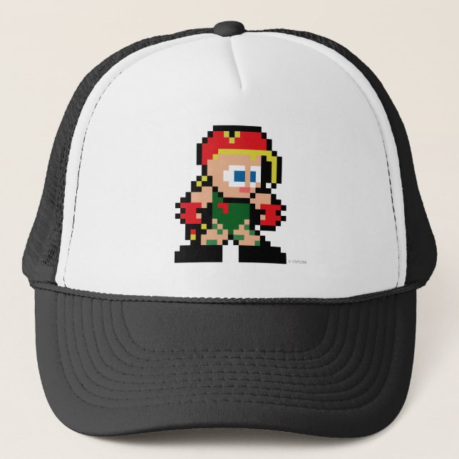 8-Bit Cammy Trucker Hat (Front)