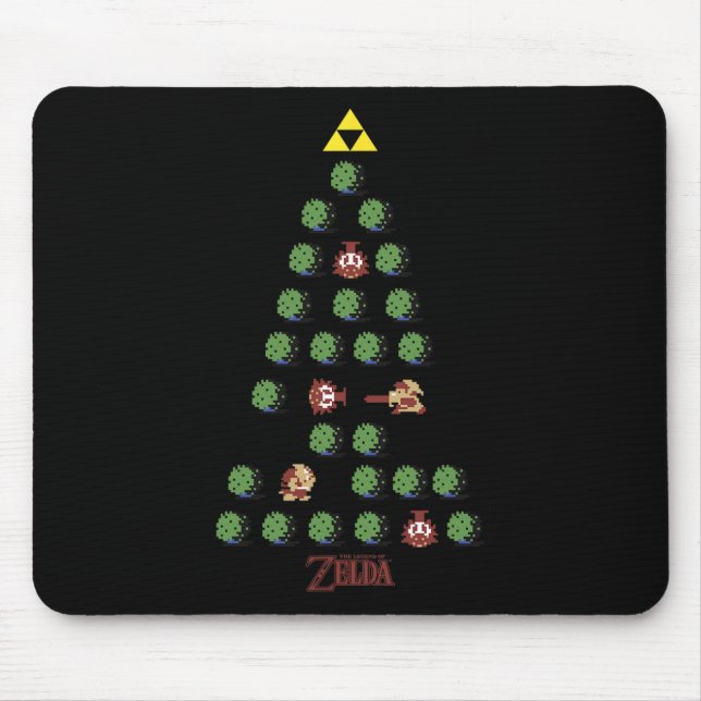 8-bit Christmas Tree  Mouse Pad (Front)