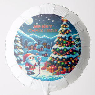8 bit Christmas tree & Santa Balloon