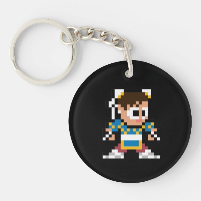 8-Bit Chun-Li Keychain (Front)