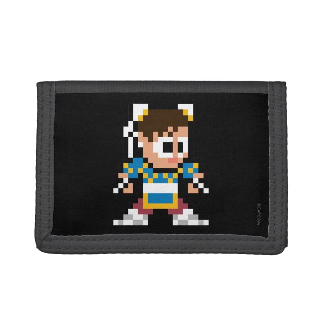 8-Bit Chun-Li Tri-fold Wallet (Front)