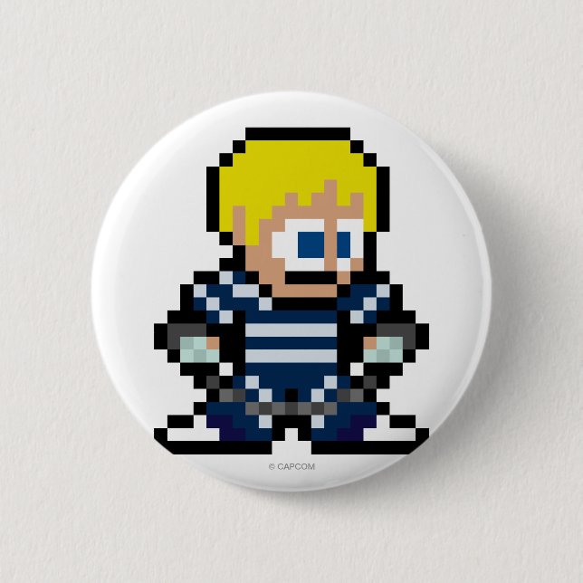 8-Bit Cody Pinback Button (Front)