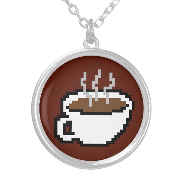 8 Bit Coffee Necklace (Front)