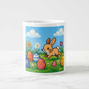 8 bit cute Easter bunny/rabbit Giant Coffee Mug