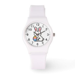 8 bit cute Easter bunny/rabbit Watch