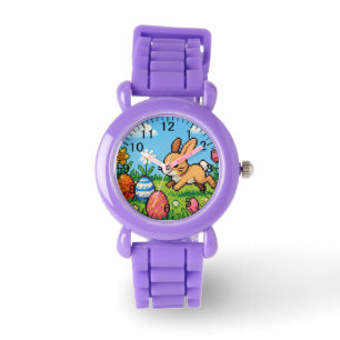 8 bit cute Easter bunny/rabbit Watch