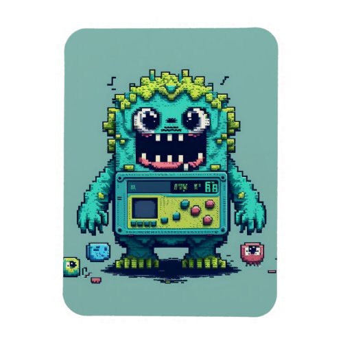 8_bit Cute Monster Magnet