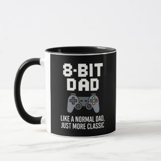 8-Bit Dad Classic Gamer Controller Design Mug