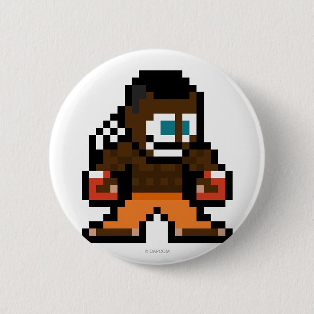 8-Bit Deejay Pinback Button (Front)