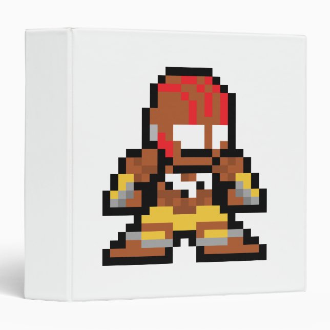 8-Bit Dhalsim 3 Ring Binder (Front/Spine)