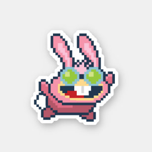 8-bit Dr. Hare Poptropica Sticker