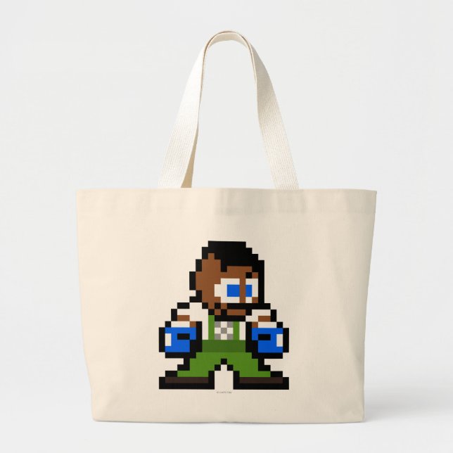 8-Bit Dudley Large Tote Bag (Front)