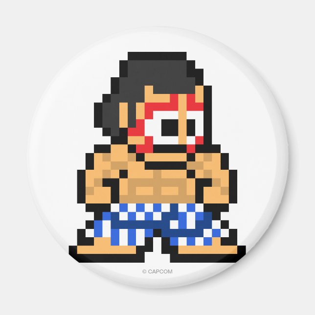 8-Bit E. Honda Magnet (Front)