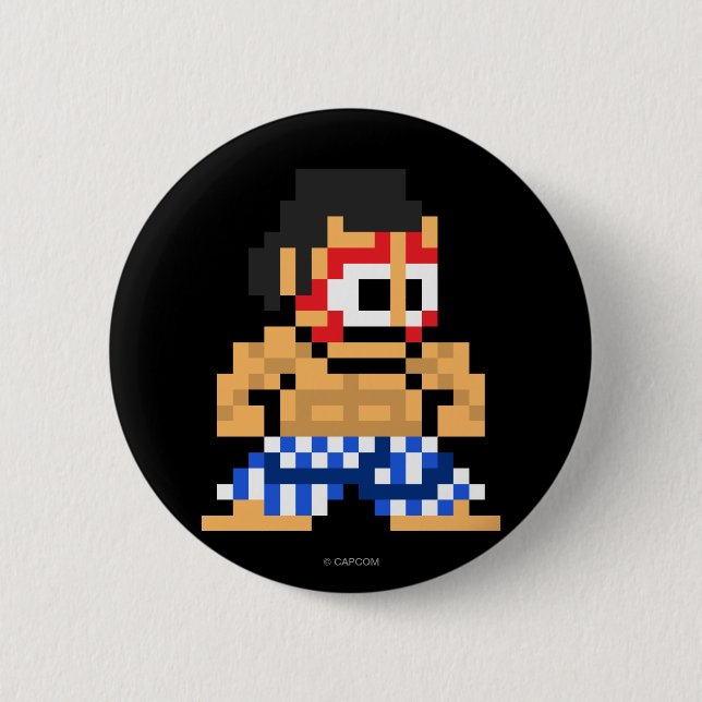 8-Bit E. Honda Pinback Button (Front)