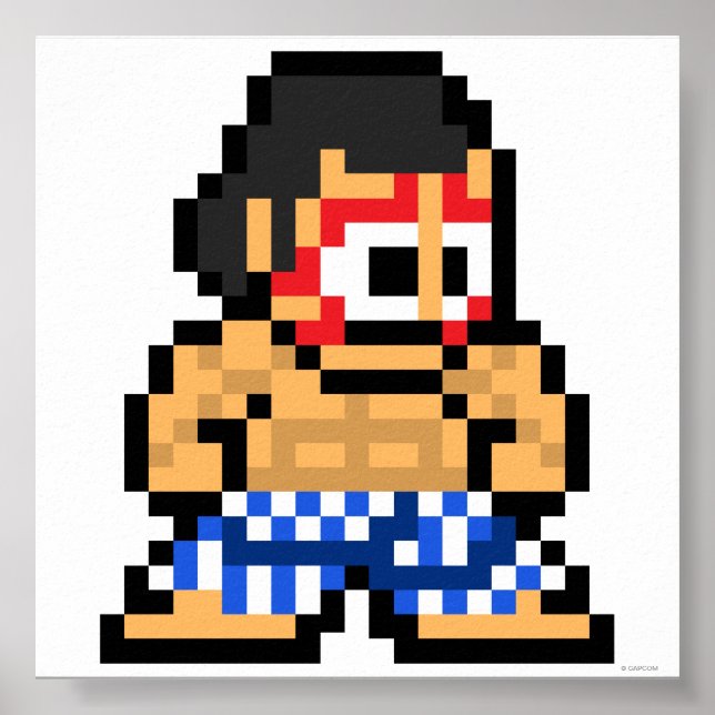 8-Bit E. Honda Poster (Front)