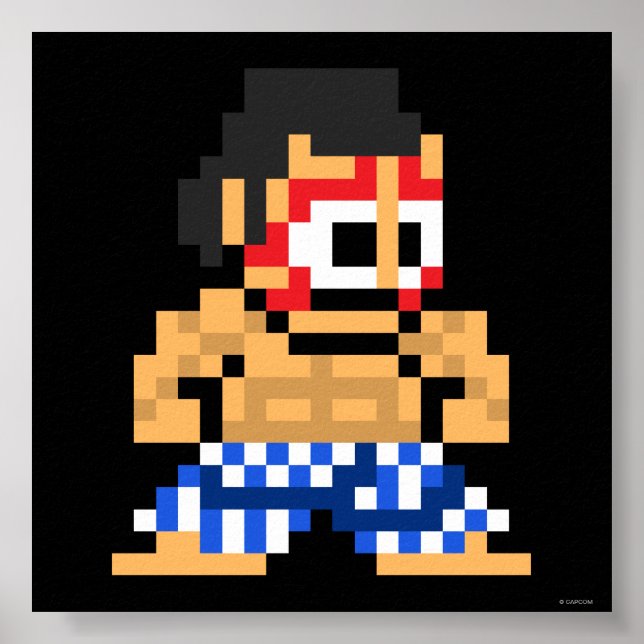 8-Bit E. Honda Poster (Front)