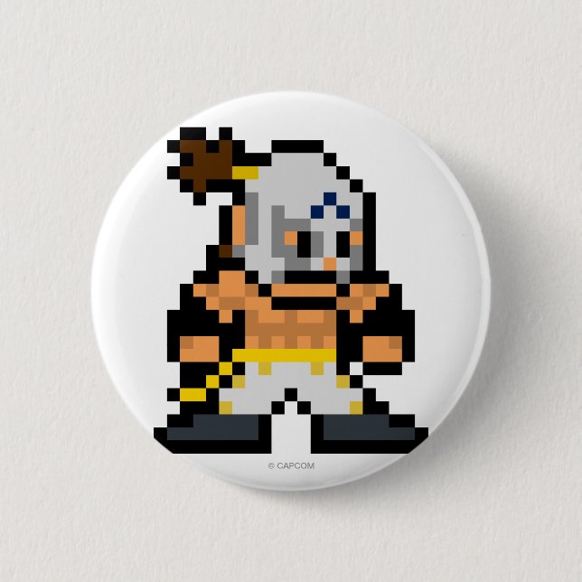 8-Bit El Fuerte Button (Front)