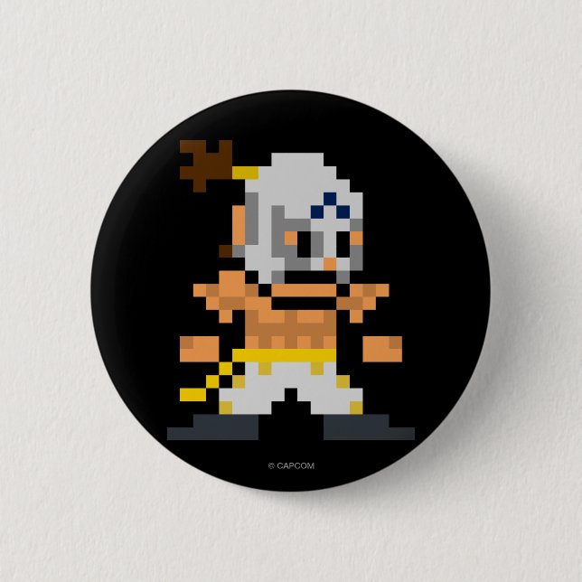 8-Bit El Fuerte Button (Front)