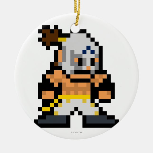 8-Bit El Fuerte Ceramic Ornament (Front)