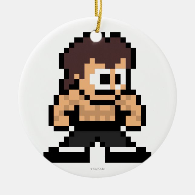 8-Bit Fei Long Ceramic Ornament (Front)