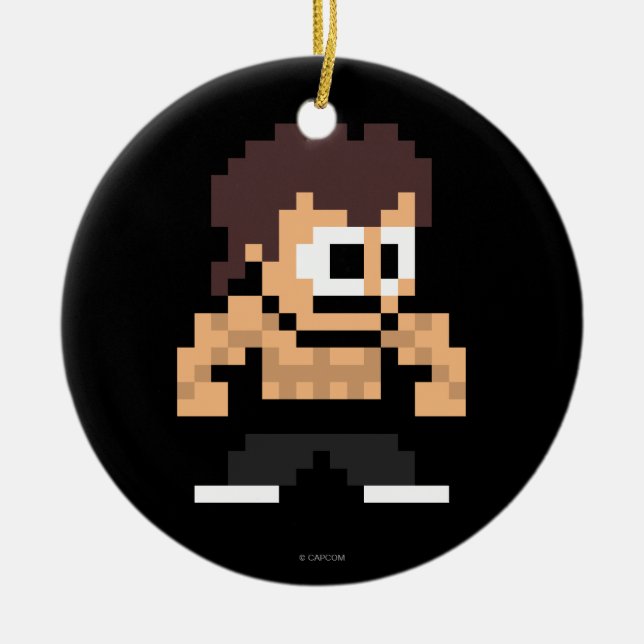 8-Bit Fei Long Ceramic Ornament (Front)