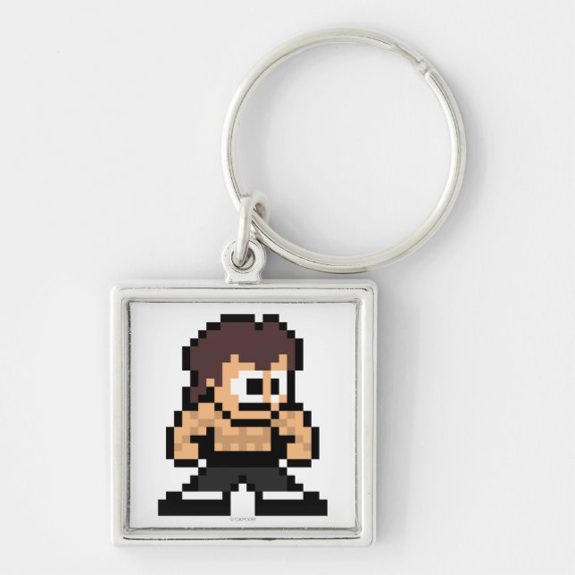 8-Bit Fei Long Keychain (Front)