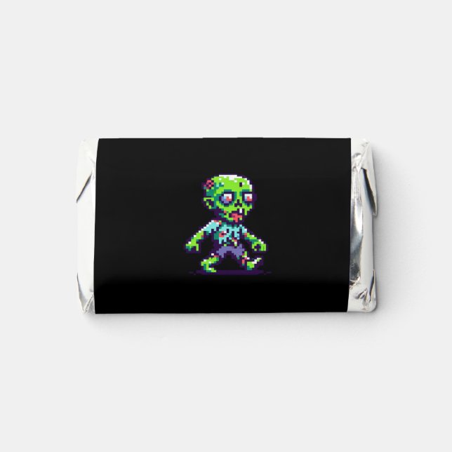 8-bit funny zombie Halloween  Hershey's Miniatures (Front)
