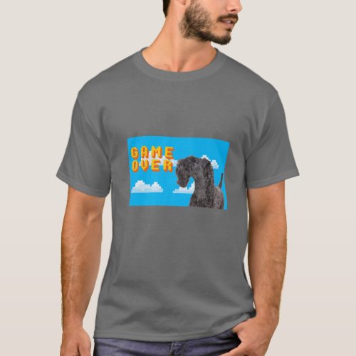 8_Bit Game Over Kerry Blue Terrier T_Shirt