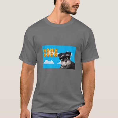 8-Bit Game Over Miniature Schnauzer T-Shirt